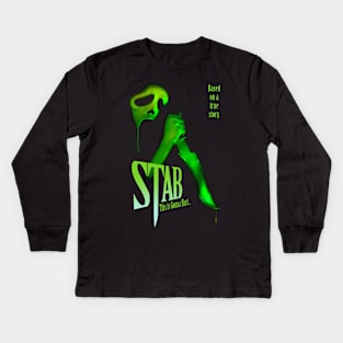 Stab from the Scream movie Kids Long Sleeve T-Shirt